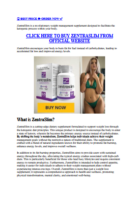 ZentraSlim Kapseln 2025 (Real Customer Reviews) Read Comprehensive Guide!