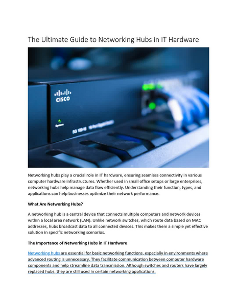 The Ultimate Guide to Networking Hubs in IT Hardware.pdf