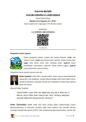 [DARWIN] KISI-KISI MATERI TUGAS HUKUM AGRARIA_28112025