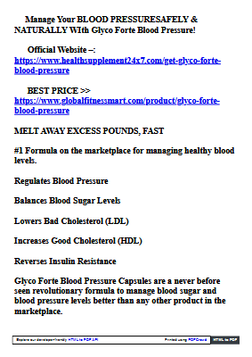 Glyco Forte Blood Pressure Official Price