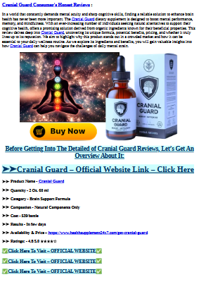 Cranial Guard-(USA No.1)_Promote Nerve Growth In The Brain & Supercharge Crucial Neurotransmitters!