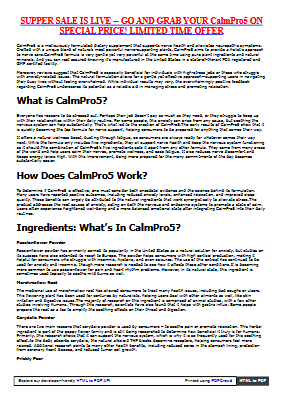 CalmPro5 Official Website