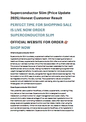 Superconductor Slim (Price Update 2025) Honest Customer Result