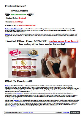 Erectrozil Boasts A 4.6 Out Of 5-Star Rating  Based On Over 1000 Customer Reviews