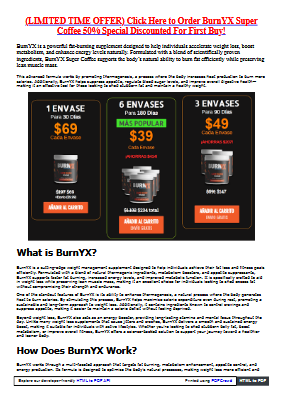 BurnYX Super Coffee Price