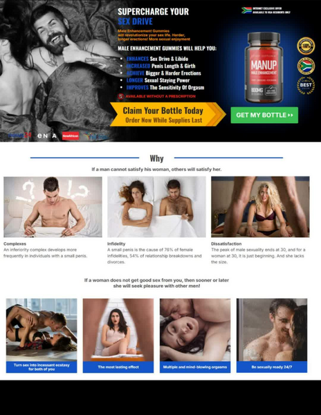 MANUP Male Enhancement Gummies Reviews (Australia & South Africa)