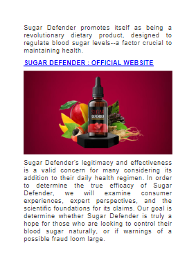 Sugar Defender 24 Com