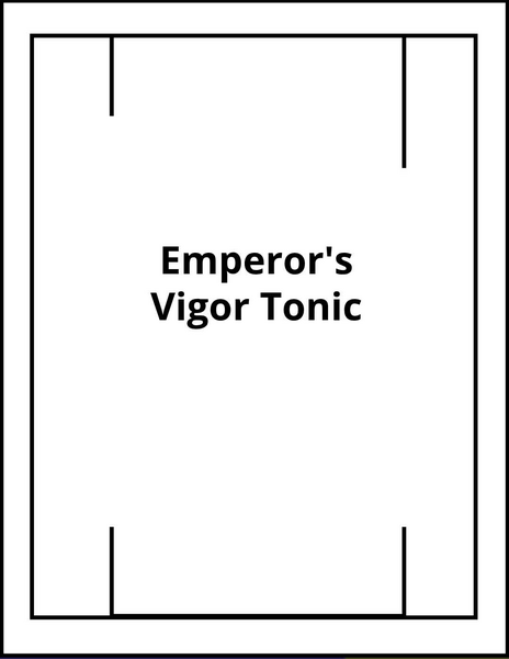 Emperor's Vigor Tonic Deliverable