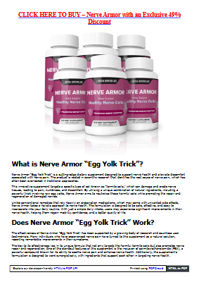 Nerve Armor Reviews I recommend you choose Nerve Armor