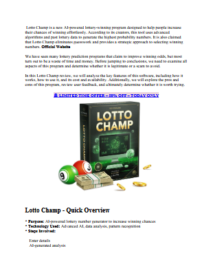 Lotto Champ Reviews 2025: (We Tried It 365) My Honest Review 