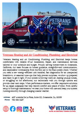 Veterans Heating and Air Conditioning, Plumbing, and Electrical