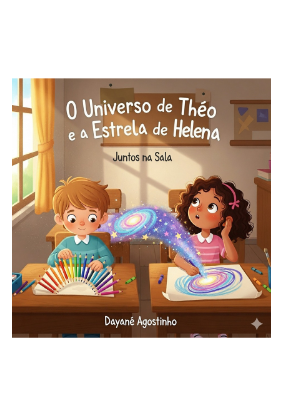 Juntos na sala Theo e Helena
