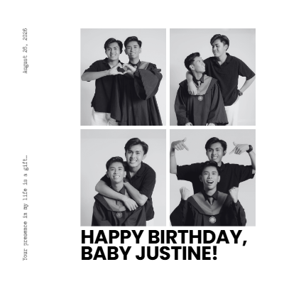 happy birthday to my baby justine
