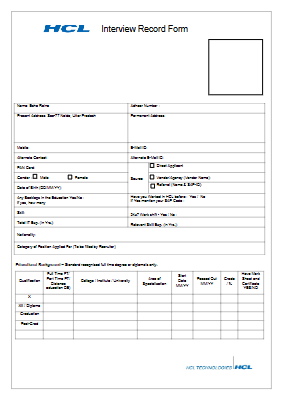 Create a Candidate Interview Record Form with Visual Paradigm Online