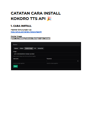 INSTALL KOKORO API