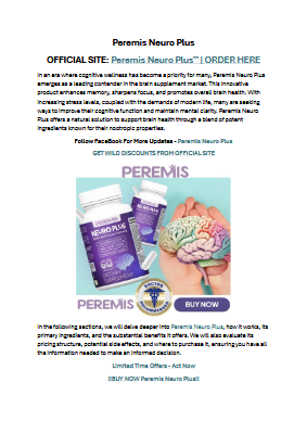 Peremis Neuro Plus (USA OFFERS) Enhance Focus, Mental Energy, Brain Health