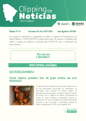 Clipping de Noticias - CIEVS Ceará Edição 16.2025