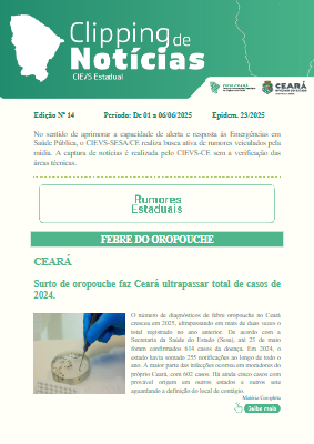 Clipping de Noticias - CIEVS Ceará Edição 14.2025