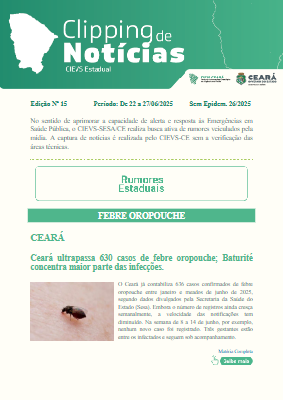 Clipping de Noticias - CIEVS Ceará Edição 15.2025