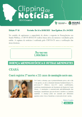 Clipping de Noticias - CIEVS Ceará Edição 18.2025