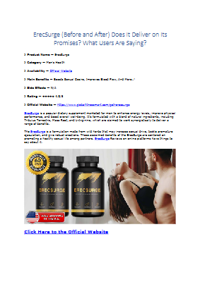ErecSurge (5-Star Customer Rating) My Honest Experience After 30 Days.